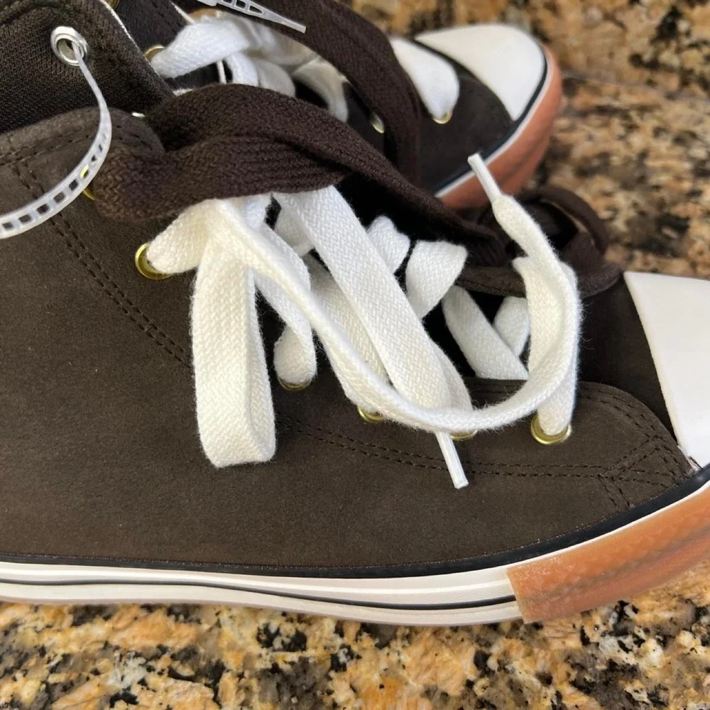Converse Chuck Taylor All Star Eva Lift Brown Leather High Top Y6 A13366C